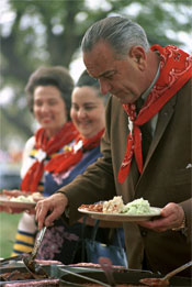 LBJ at the buffet