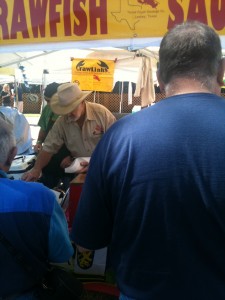 crawfish sausage at Oktoberfest