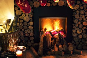 candlelight tour of homes fireplace